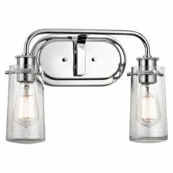 Flash Sale 💯 Rustic / Southwestern Kichler Braelyn 45458 2 Light Bathroom Vanity Light 🥰