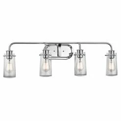 Vaxcel Shop 18 Best deal 𧨠Rustic / Southwestern Kichler Braelyn 45460 4 Light Bathroom Vanity Light π