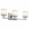 Wholesale 🎉 Transitional Kichler OHara 45502CH 3 Light Bathroom Vanity Light 😉