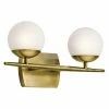 Cheapest 🧨 Modern / Contemporary Kichler Jasper 45581 2 Light Bathroom Vanity Light 😍