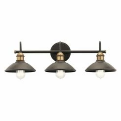 Hot Sale ✔️ Industrial Kichler Clyde 45945 Bathroom Vanity Light 🎉
