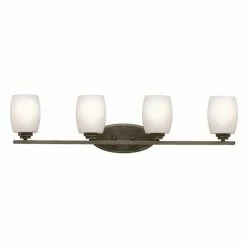 Budget 👏 Transitional Kichler Eileen 5099L18 Bathroom Vanity Light 👏