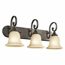 Discount 🎉 Transitional Kichler Monroe 45055L18 Bathroom Vanity Light ⌛