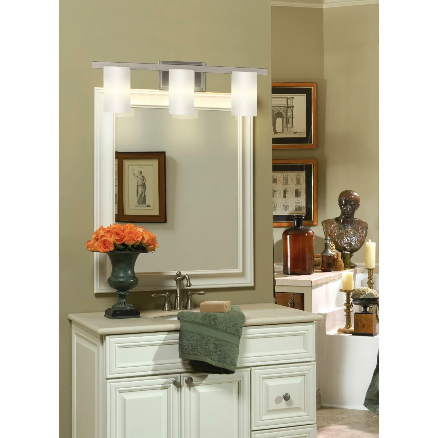 Cheap π€© Livex Lighting Modern / Contemporary Livex Astoria 1333-91 3-Light Bath Light In Brushed Nickel π€© 3 Cheap π€© Livex Lighting Modern / Contemporary Livex Astoria 1333-91 3-Light Bath Light In Brushed Nickel π€©