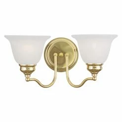 Top 10 🔔 Livex Lighting Traditional Livex Essex 1352-02 2-Light Bath Light In Polished Brass 👏