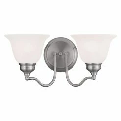 Best deal ❤️ Livex Lighting Traditional Livex Essex 1352-91 2-Light Bath Light In Brushed Nickel 👍