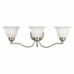 Best reviews of 🥰 Livex Lighting Traditional Livex Essex 1353-01 3-Light Bath Light In Antique Brass 👏