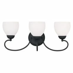 Best Sale 🛒 Livex Lighting Transitional Livex Brookside 4753-04 3-Light Bath Light In Black 😍