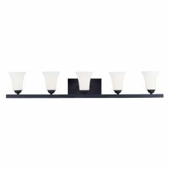 Wholesale 🛒 Livex Lighting Transitional Livex Ridgedale 6485-04 5-Light Bath Light In Black 😀