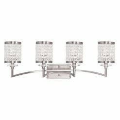 Budget 🛒 Glam Livex Lighting Grammercy 50564 4 Light Bathroom Vanity Light 🎁