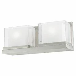 New 🎁 Transitional Livex Lighting Duval 2 Light Bathroom Vanity Light 😀