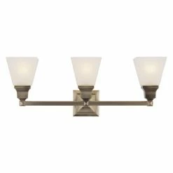 Best deal 😉 Livex Lighting Modern / Contemporary Livex Mission 1033-01 3-Light Bathroom Wall Light - 25W In. - Antique Brass 🎁