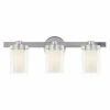 Discount ⌛ Livex Lighting Modern / Contemporary Livex Manhattan 1543-91 3-Light Bathroom Wall Light - 22.5W In. - Brushed Nickel ⌛ -Vaxcel Shop masterLXL381