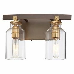 Best Sale ⭐ Industrial Minka Lavery Morrow 3552-588 Bathroom Vanity Light 🌟
