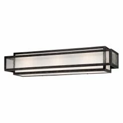 New 🔥 Craftsman / Mission Minka Lavery Camden Square 4873-283 Bathroom Vanity Light 👏