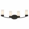 Cheap ❤️ Transitional Nuvo Denver 4 Light Bathroom Vanity Light 🛒 -Vaxcel Shop masterNVO1577