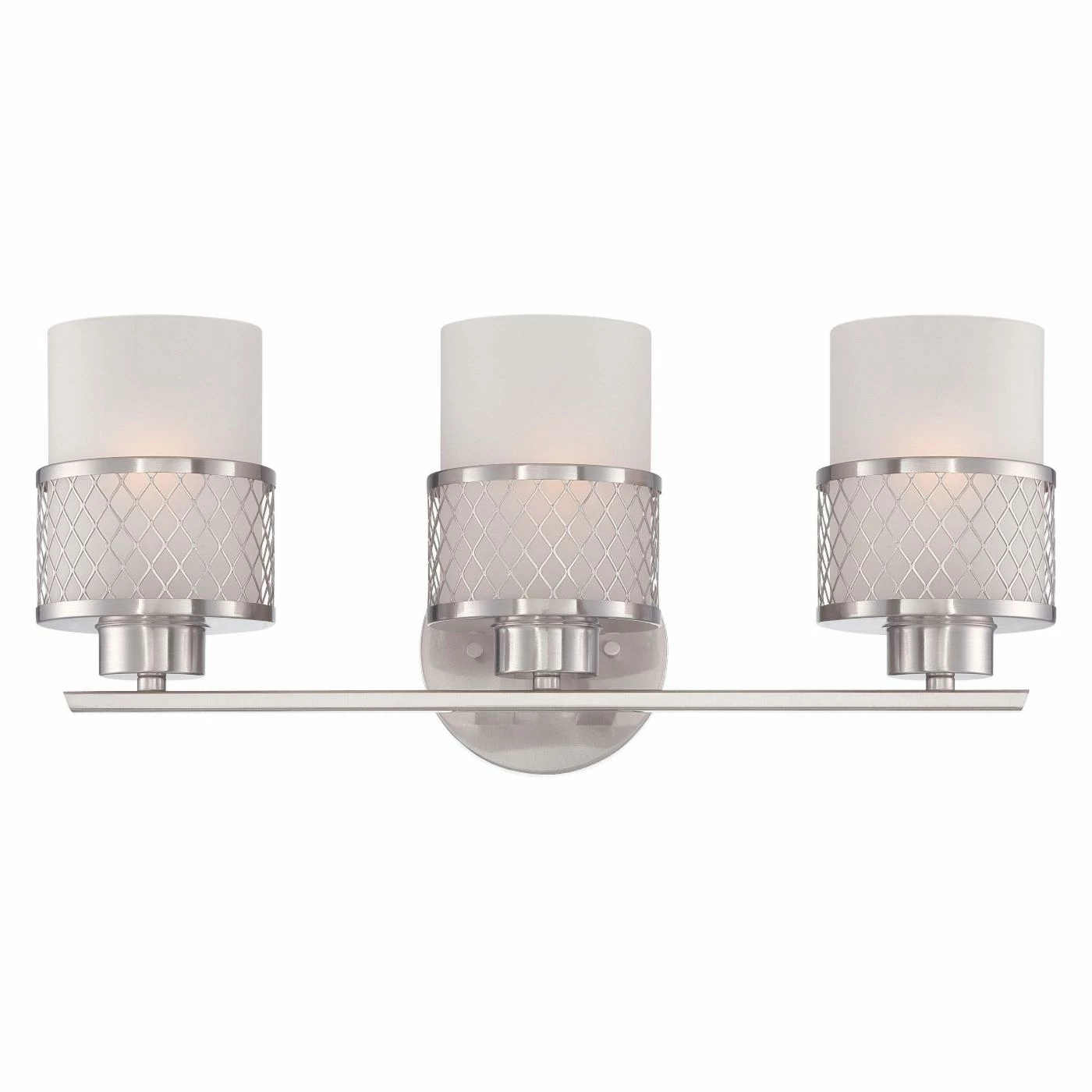 Discount ✨ Transitional Nuvo Fusion 60/4683 3-Light Vanity - 19W In. - Brushed Nickel ✔️ 3 Discount ✨ Transitional Nuvo Fusion 60/4683 3-Light Vanity - 19W In. - Brushed Nickel ✔️