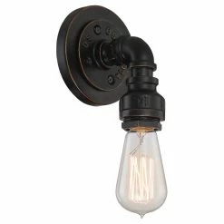 Best Sale 🔔 Industrial Nuvo Iron 60/5791 Bathroom Vanity Light 🛒