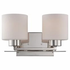 Best deal 🛒 Modern / Contemporary Nuvo 60/5 Parallel 2 Light Bathroom Vanity Light ⌛