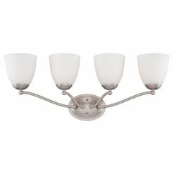 Cheapest 😍 Transitional Nuvo 60/5 Patton 4 Light Bathroom Vanity Light 😉
