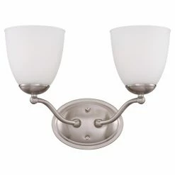Best reviews of 🌟 Transitional Nuvo 60/5 Patton 2 Light Bathroom Vanity Light 🛒