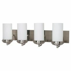 Flash Sale 🤩 Modern / Contemporary Nuvo 60 Polaris 4 Light Bathroom Vanity Light 👍