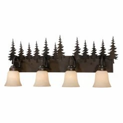 Coupon 🥰 Rustic / Southwestern Vaxcel Yosemite 4-Light Vanity - 33W In. Burnished Bronze 😀