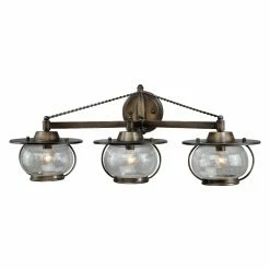 Vaxcel Shop 24 Discount π― Coastal Vaxcel Jamestown 3-Light Vanity - 27.25W In. Parisian Bronze π―