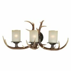 Promo 🤩 Rustic / Southwestern Vaxcel Yoho W0046 3 Light Bathroom Vanity Light 👏