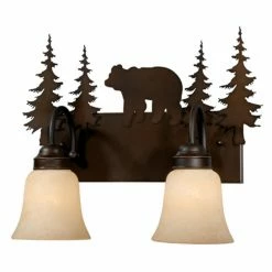 Discount ✨ Rustic / Southwestern Vaxcel Lighting Bozeman VL55702BBZ 2 Light Bathroom Vanity Light 💯