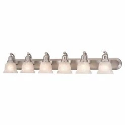 Outlet 🔔 Traditional Vaxcel LaSalle LS-VLD106 6 Light Bathroom Vanity Light ✔️