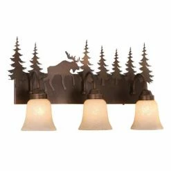 Promo 🔥 Rustic / Southwestern Vaxcel Yellowstone Bathroom Wall Light - 24W In. Burnished Bronze 💯