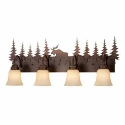 Best Sale 👏 Rustic / Southwestern Vaxcel Yellowstone Bathroom Wall Light - 33W In. Burnished Bronze 😍