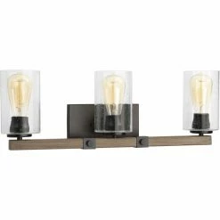 Cheapest 🛒 Industrial Progress Lighting Barnes Mill 3 Light Bathroom Vanity Light ❤️