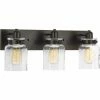 Hot Sale 🎉 Industrial Progress Lighting Calhoun 3 Light Bathroom Vanity Light ✨