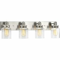 Best deal 🧨 Industrial Progress Lighting Calhoun 4 Light Bathroom Vanity Light 😍