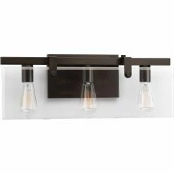 New ❤️ Modern / Contemporary Progress Lighting Glayse 3 Light Bathroom Vanity Light 🤩