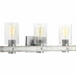 Wholesale 🤩 Farmhouse / Cottage Progress Lighting Gulliver 3 Light Bathroom Vanity Light 😍