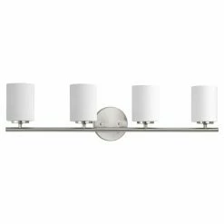 Best deal 🧨 Modern / Contemporary Progress Lighting Replay 4 Light Bathroom Vanity Light ⌛
