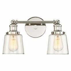 Cheapest 🌟 Transitional Quoizel Union UNI8602PK 2 Light Bathroom Vanity Light ✔️