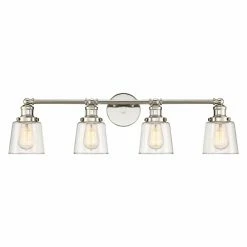 Coupon 😀 Transitional Quoizel Union UNI8604PK 4 Light Bathroom Vanity Light 🔔