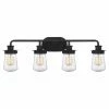 Cheap 🥰 Industrial Quoizel Lewiston 4 Light Bathroom Vanity Light 👍 -Vaxcel Shop masterQUO3671