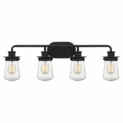 Cheap 🥰 Industrial Quoizel Lewiston 4 Light Bathroom Vanity Light 👍