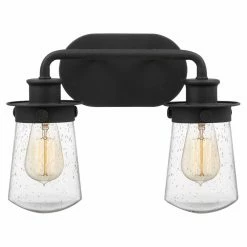 New ⭐ Industrial Quoizel Lewiston 2 Light Bathroom Vanity Light 💯