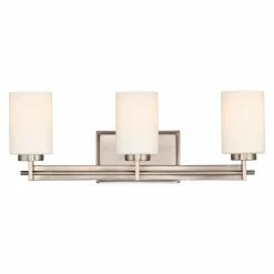 Outlet ⭐ Modern / Contemporary Quoizel Taylor 3-Light Bath Fixture - 21W In. 🌟