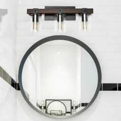 Budget 😍 Farmhouse / Cottage Lalia Home Farmhouse Rustic Wood Look 3 Light Bath Vanity 😍 -Vaxcel Shop scaleALLT369