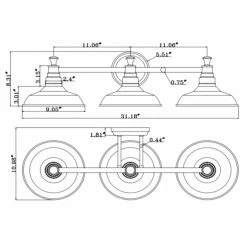 Coupon 💯 Industrial Design House Kimball 3-Light Bathroom Vanity Light 🛒 -Vaxcel Shop scaleDHIC305