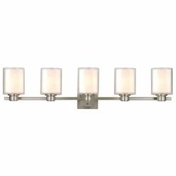 Outlet 💯 Transitional Design House Oslo 5 Light Bathroom Vanity Light 🌟 -Vaxcel Shop scaleDHIC684