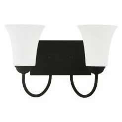 Cheapest 👍 Livex Lighting Transitional Livex Ridgedale 6482-04 2-Light Bath Light In Black ✨ -Vaxcel Shop scaleLXL1964