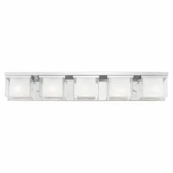Promo 🔔 Transitional Livex Lighting Duval 5 Light Bathroom Vanity Light ✔️ -Vaxcel Shop scaleLXL3370